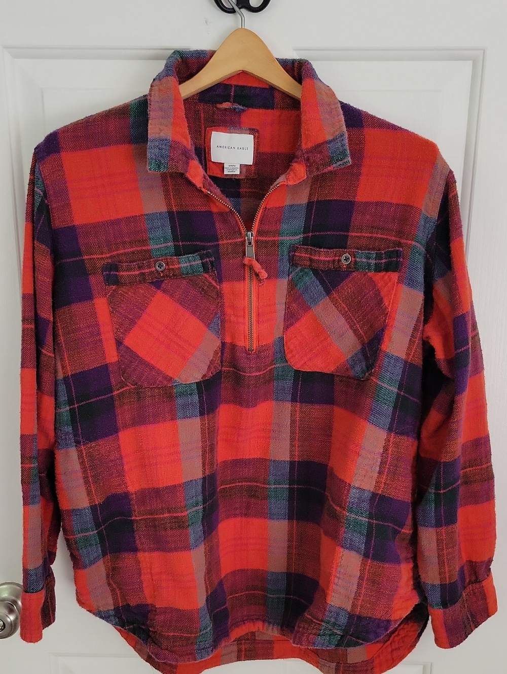 Oversized Plaid Pullover